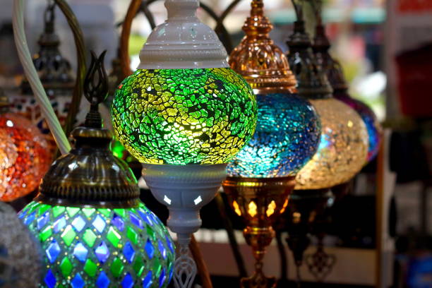 istock Traditional handmade mosaic lamps. 1214452214