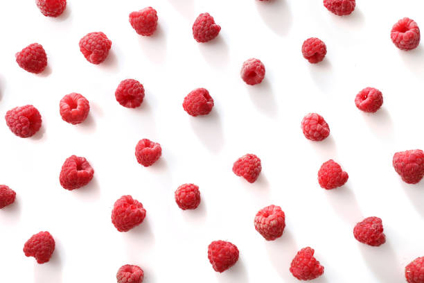 istock Texture of red ripe raspberries 1214453950