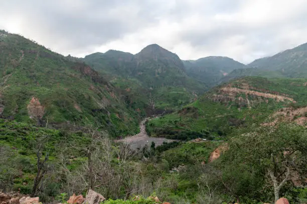 Africa, Djibouti, bankouale. Landscape of the mountains in Bankouale