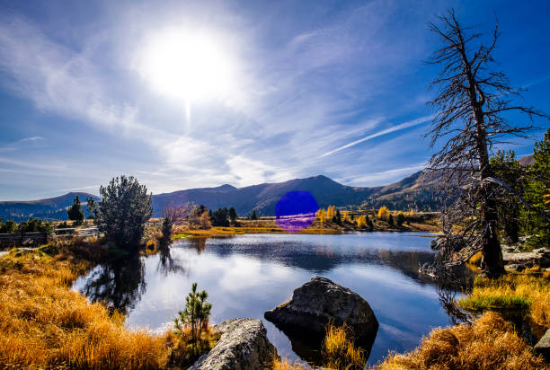 famous windeben lake at the nockmountains in austria - nockberge