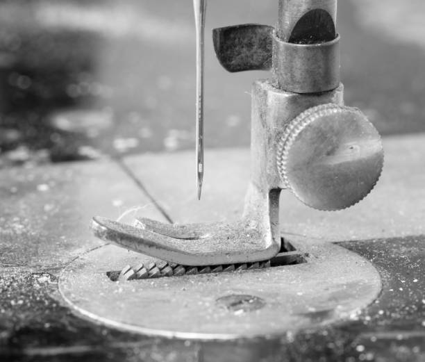 istock Antique, vintage sewing machine close-up, selective focus 1214455726