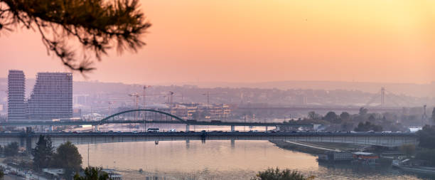 istock Panoramic view of Belgrade city, Serbia. 1214455831
