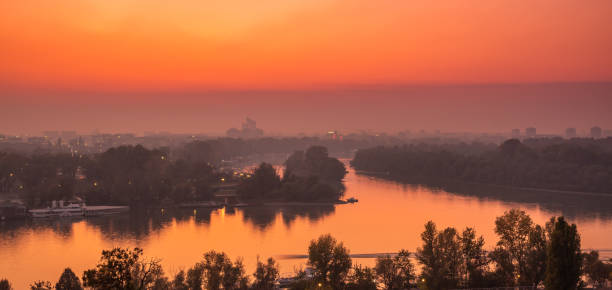 istock Belgrade Waterfront at sunset , Belgrade Serbia. 1214456841