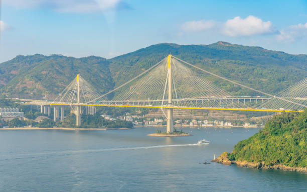 istock Hong Kong Zhuhai Macao Bridge in day time. 1214457337