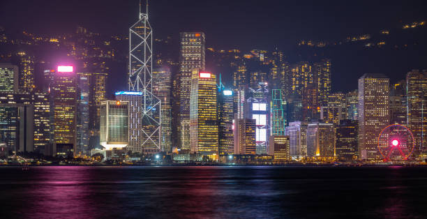 istock Hong Kong financial district at twilight 1214457491