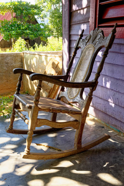 istock Vintage cuban rocking chair 1214467505