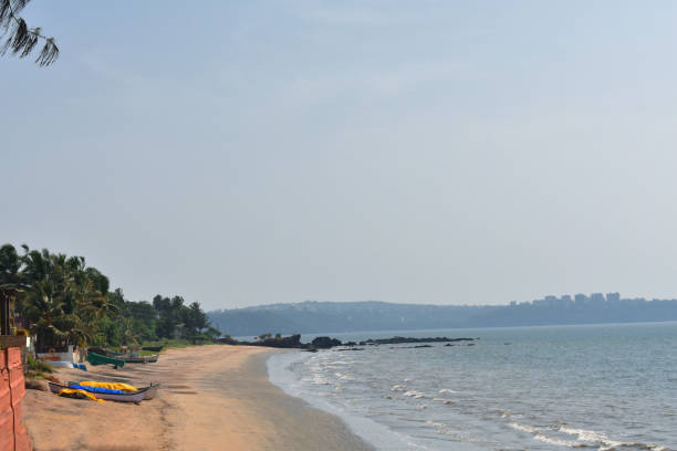 istock image of a private beach with no one, in goa 1214471816