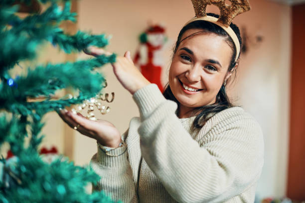 istock Getting the tree up gets me in the festive mood 1214473032