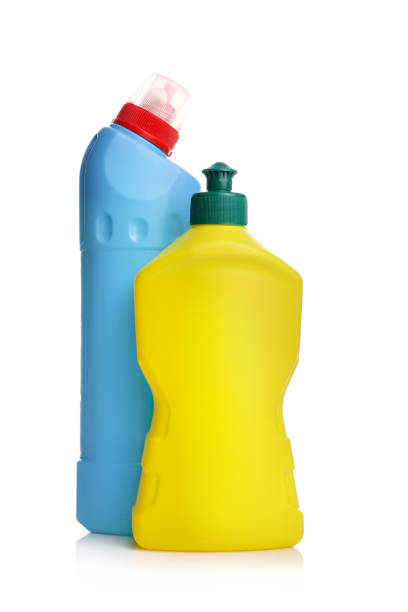 istock Detergents in colorful bottles 1214474012