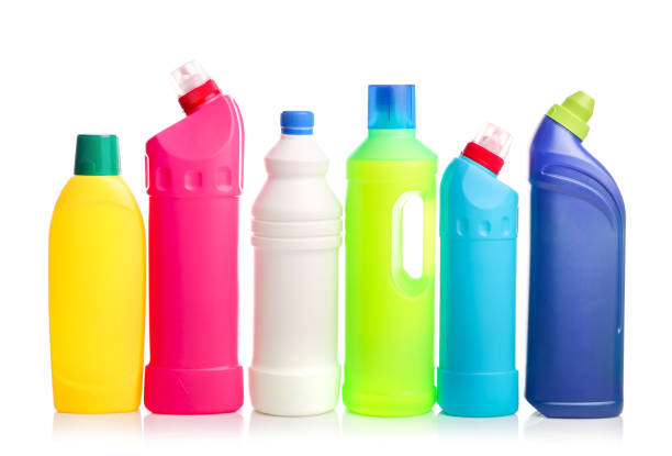 istock Detergents in colorful bottles 1214474351