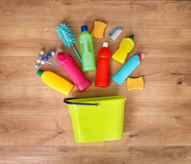 istock Various household cleaning products 1214476340