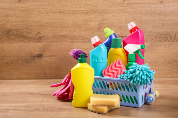 istock Various household cleaning products 1214476499
