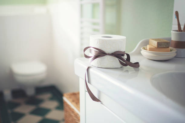 Toilet paper as a nice gift Toilet paper as a nice gift toilet paper photos stock pictures, royalty-free photos & images