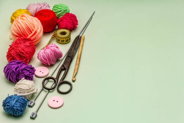 istock Handmade, DIY concept. Set of tools and materials. Stay at home in quarantine 1214479116