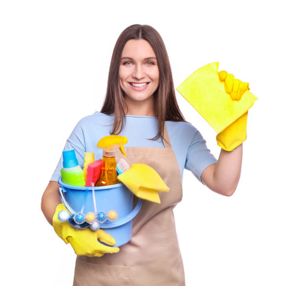 istock Young woman ready for cleaning 1214479870