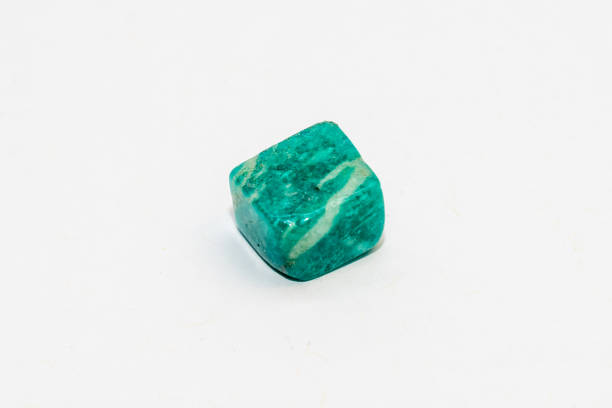 Amazonit gem turquoise and green rare gemstone rare jewel stock photo