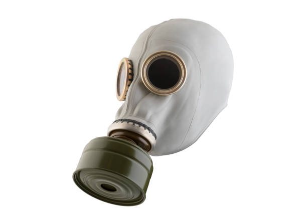 istock Gas mask isolated on white background with clipping path. Environment pollution. 1214482479