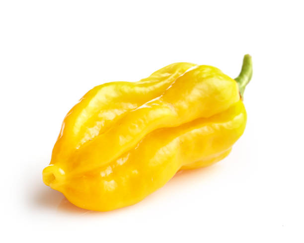 istock Single ripe yellow chili pepper 1214483090