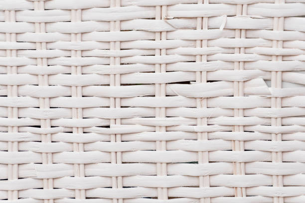 istock White wooden rattan basket surface natural texture and background 1214483439