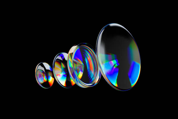 istock Illustration of the lens causing the spectrum by 3D rendering 1214483468