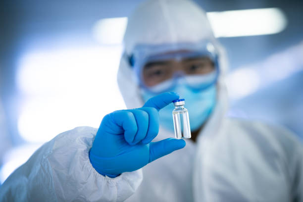 COVID-19 vaccine development stock photo