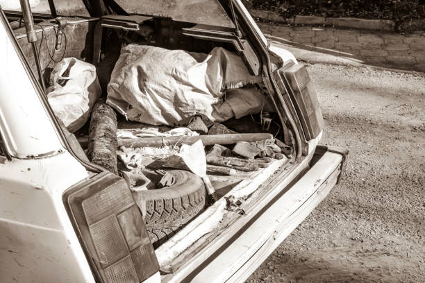 istock a mess in the trunk of a white car, the front and back background blurred with a bokeh effect 1214485378