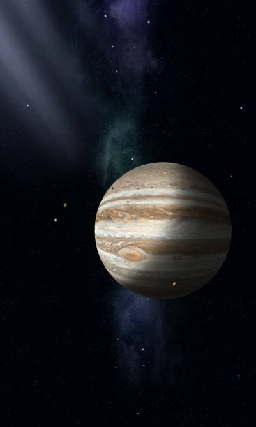 Space illustration of Jupiter stock photo