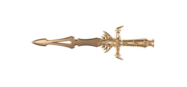 istock golden ceremonial knife isolated on white background 1214490687