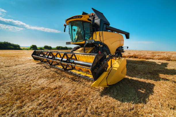 istock A close look of a modern combine harvester, wide angle 1214492829