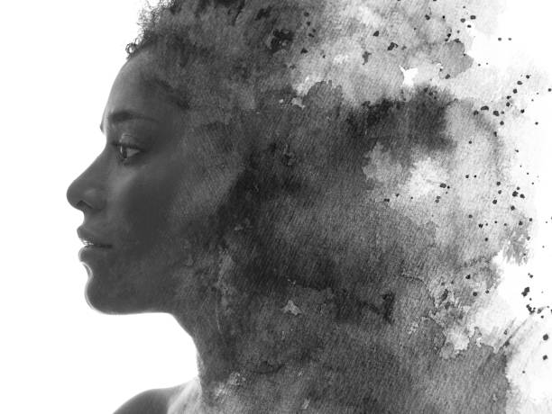 istock Paintography. A portrait combined with a painting 1214493841