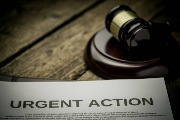 istock Urgent Action with gavel. Class action concept 1214495283
