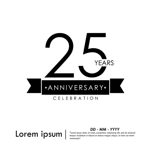 25 Anniversary celebration logotype with black and white stamp isolated, vector illustration template design for for web,flyers,leaflet, brochure, poster, invitation card or greeting card 25 Anniversary celebration logotype with black and white stamp isolated, vector illustration template design for for web,flyers,leaflet, brochure, poster, invitation card or greeting card number 25 stock illustrations