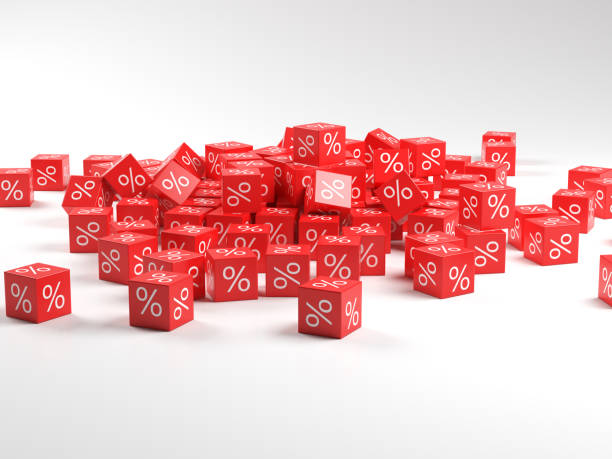 istock Finance Concept Percentage Blocks On White 1214500043