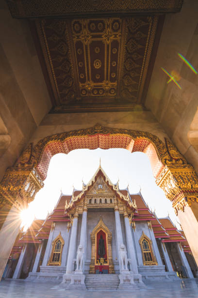 istock Wat Benchamabopit Dusitvanaram a famous temple in Bangkok 1214501782