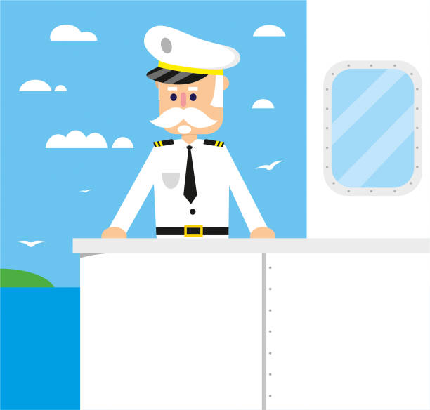 Ship captain on travel captain marines navy sea captain stock illustrations