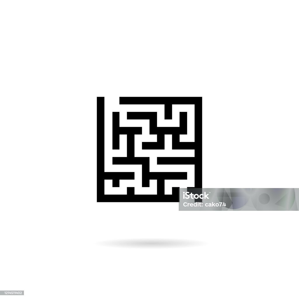 Labyrinth line icon Labyrinth Maze stock vector