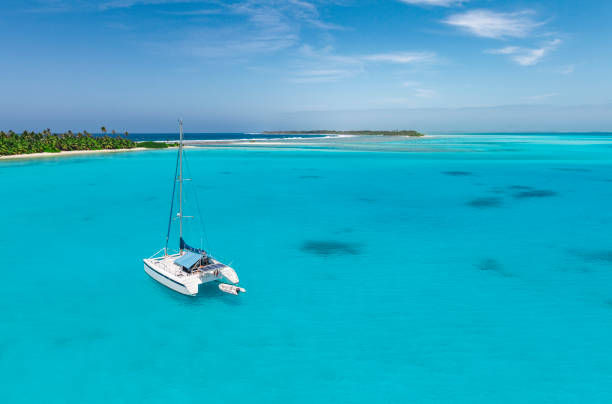 istock sailing yacht at anchor in tropical waters 1214514129