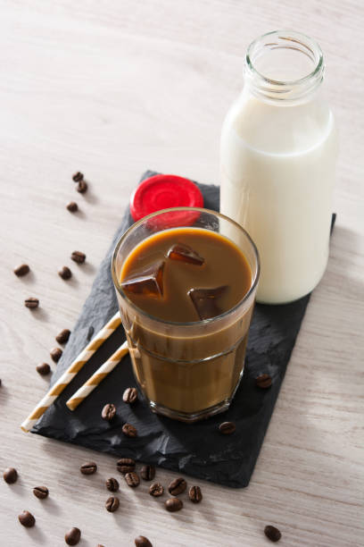 istock Iced coffee or caffe latte in a tall glass 1214514503