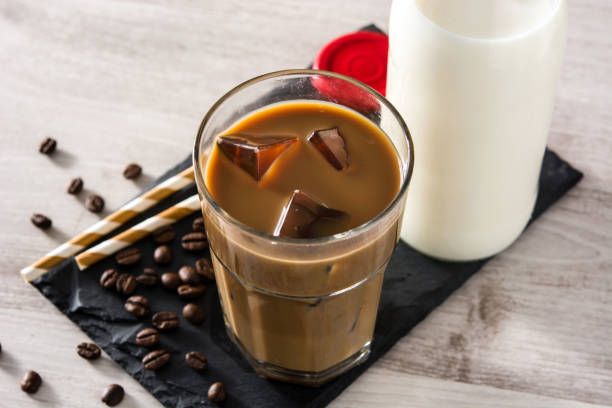 istock Iced coffee or caffe latte in a tall glass 1214514656