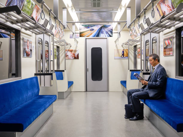 istock Social Distancing on a Japanese Subway 1214518715