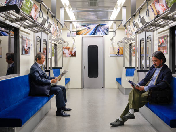 istock Social Distancing on a Japanese Subway 1214518717