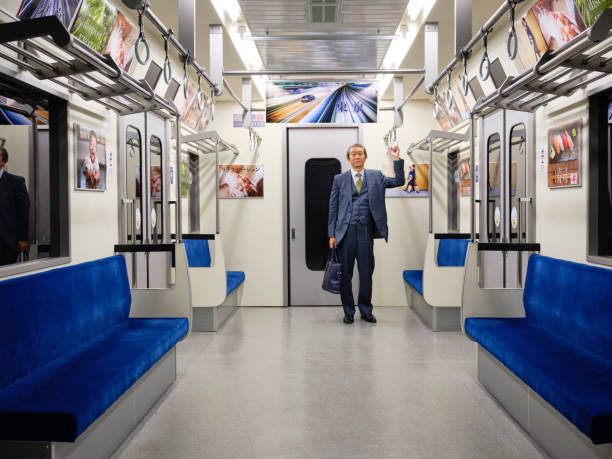 istock Social Distancing on a Japanese Subway 1214518734