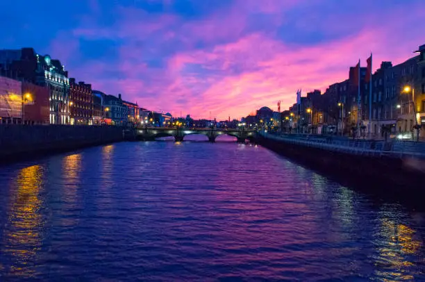 Photo of Dublin City at night