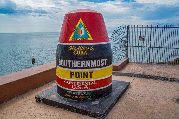 istock Southernmost point in Key West looking to Cuba 1214524284