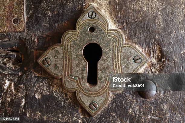 Ancient Keyhole Stock Photo - Download Image Now - Lock, Keyhole, Door