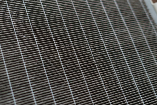 istock PM 2.5 concept. Used dust filter HEPA (High-efficiency particulate air) 1214532323