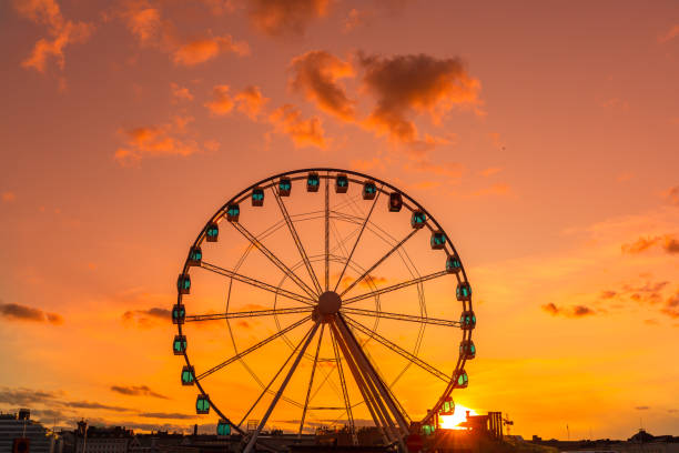 istock Ferris Wheel Sunset, Helsinki finland 1214534006