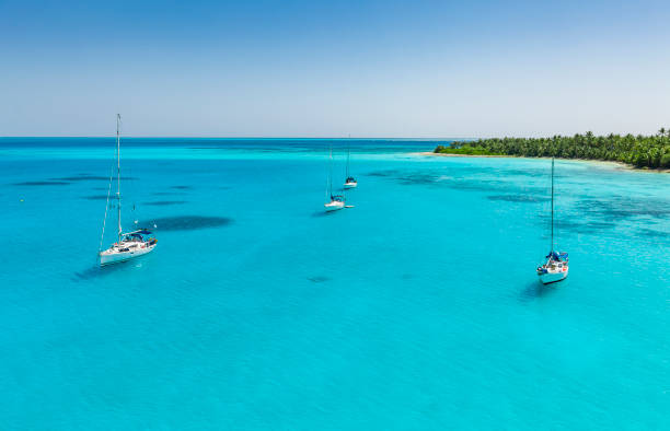 istock sailing yacht at anchor in tropical waters 1214536158