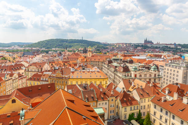 istock Aerial view of old town square in Prague 1214536340