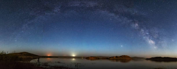 istock The Milky Way over Duolun Lake in Inner Mongolia, China 1214536345